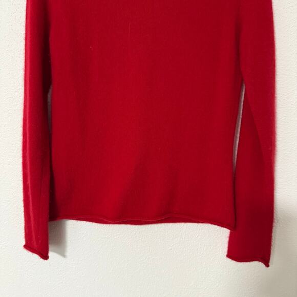 Prive 100%Cashmere Women's Red Long Sleeve Pullover Sweater Size Small - Picture 3 of 12